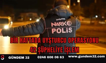 Bir Haftada Uyşturcu Operasyonu: 42 Şüpheliye İşlem