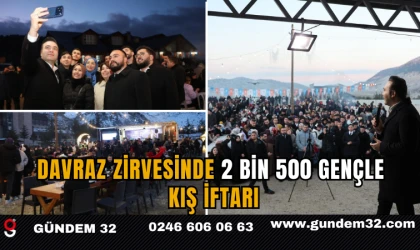 Davraz Zirvesinde 2 Bin 500 Gençle Kış İftarı