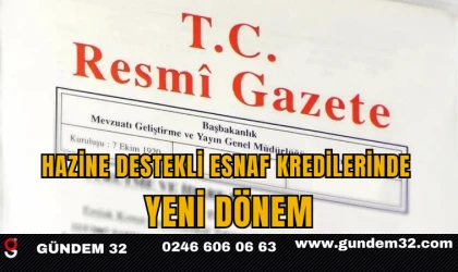 Hazine Destekli Esnaf Kredilerinde Yeni Dönem