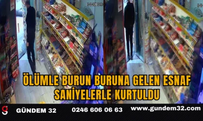 Ölümle Burun Buruna Gelen Esnaf Saniyelerle Kurtuldu