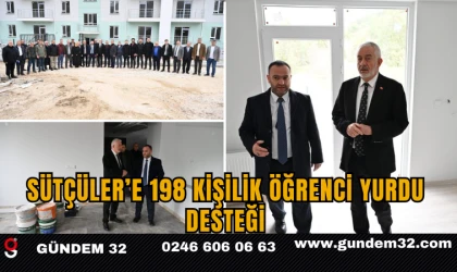 Sütçüler’e 198 Kişilik Öğrenci Yurdu Desteği