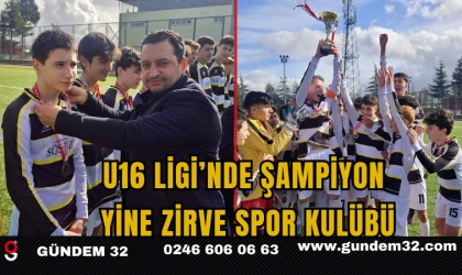 U16 Ligi’nde Şampiyon Yine Zirve Spor Kulübü