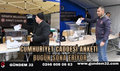 CUMHURİYET CADDESİ ANKETİ BUGÜN SONA ERİYOR