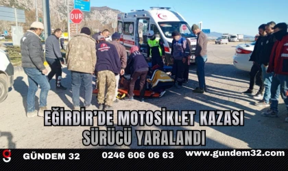 Eğirdir’de Motosiklet Kazası: Sürücü Yaralandı