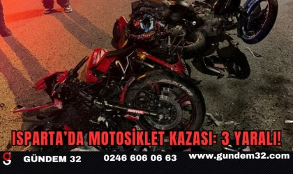 Isparta’da Motosiklet Kazası: 3 Yaralı!