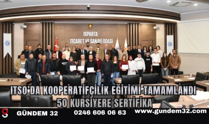 ITSO’da Kooperatifçilik Eğitimi Tamamlandı: 50 Kursiyere Sertifika