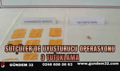 Sütçüler’de Uyuşturucu Operasyonu: 3 Tutuklama