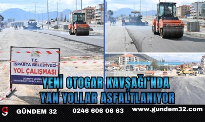 Yeni Otogar Kavşağı’nda Yan Yollar Asfaltlanıyor, Trafik Rahatlıyor