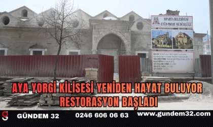Aya Yorgi Kilisesi Yeniden Hayat Buluyor: Restorasyon Başladı
