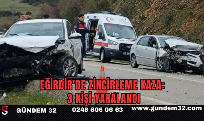 Eğirdir’de Zincirleme Kaza: 3 Kişi Yaralandı