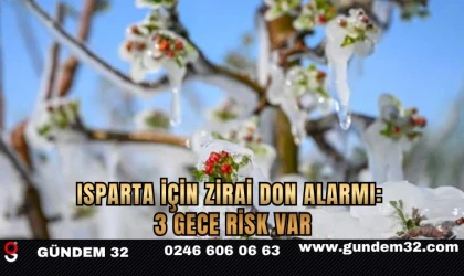 Isparta İçin Zirai Don Alarmı: 3 Gece Risk Var