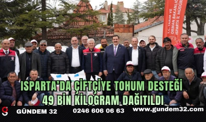 Isparta’da Çiftçiye Tohum Desteği: 49 Bin Kilogram Dağıtıldı