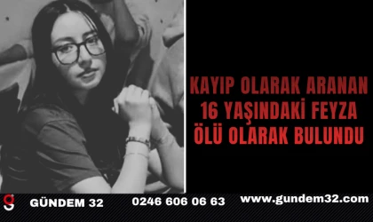 Kayıp Olarak Aranan 16 Yaşındaki Feyza, Ölü Olarak Bulundu