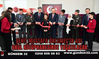 Şehit Mustafa Önlemeç’in Adı Okul Kütüphanesinde Yaşatılacak
