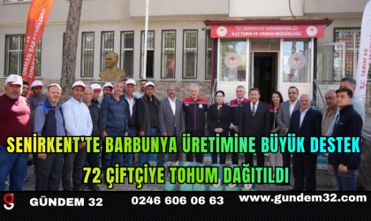 Senirkent’te Barbunya Üretimine Büyük Destek: 72 Çiftçiye Tohum Dağıtıldı