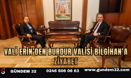 Vali Erin’den Burdur Valisi Bilgihan’a Ziyaret