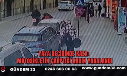 Yaya Geçidinde Kaza: Motosikletin Çarptığı Kadın Yaralandı