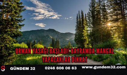 ORMAN YASAĞI BAŞLADI! BAYRAMDA MANGAL YAPACAKLAR DİKKAT