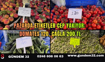 Pazarda Etiketler Cep Yakıyor: Domates 120, Çağla 200 TL