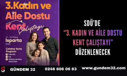 SDÜ’de “3. Kadın ve Aile Dostu Kent Çalıştayı” Düzenlenecek