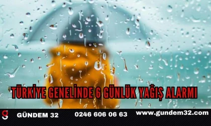 Türkiye Genelinde 6 Günlük Yağış Alarmı