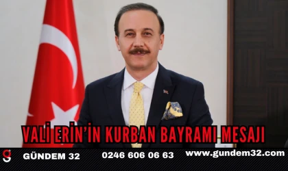 Vali Erin’in Kurban Bayramı Mesajı