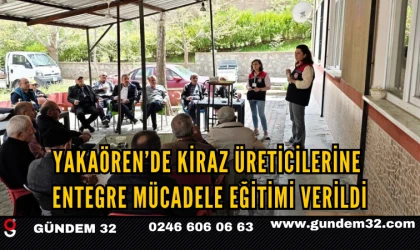 Yakaören’de Kiraz Üreticilerine Entegre Mücadele Eğitimi Verildi