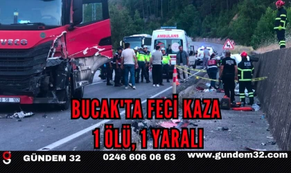 Bucak'ta Feci Kaza: 1 Ölü, 1 Yaralı
