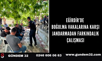 Eğirdir’de Boğulma Vakalarına Karşı Jandarmadan Farkındalık Çalışması