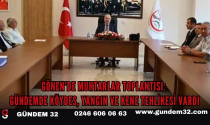 Gönen’de Muhtarlar Toplantısı: Gündemde KÖYDES, Yangın ve Kene Tehlikesi Vardı