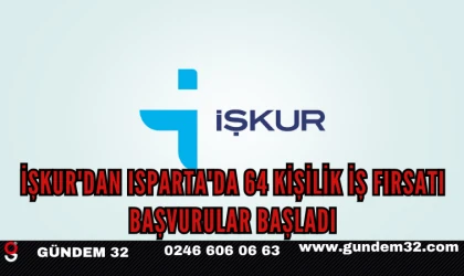 İŞKUR'dan Isparta'da 64 Kişilik İş Fırsatı: Başvurular Başladı