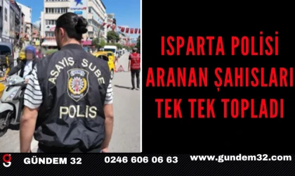Isparta Polisi Aranan Şahısları Tek Tek Topladı