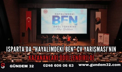 Isparta’da "Hayalimdeki Ben" CV Yarışması’nın kazananları ödüllendirildi