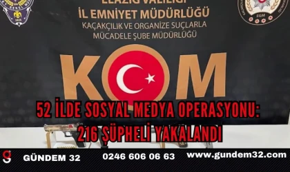 52 İlde Sosyal Medya Operasyonu: 216 Şüpheli Yakalandı