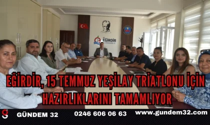 Eğirdir, 15 Temmuz Yeşilay Triatlonu İçin Hazırlıklarını Tamamlıyor