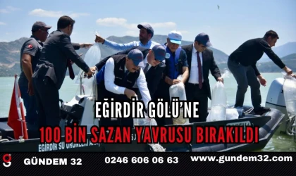 Eğirdir Gölü’ne 100 Bin Sazan Yavrusu Bırakıldı