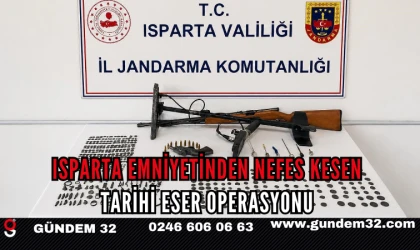 ISPARTA EMNİYETİNDEN NEFES KESEN TARİHİ ESER OPERASYONU