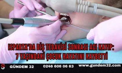 Isparta’da Diş Tedavisi Sonrası Acı Kayıp: 7 Yaşındaki Çocuk Hayatını Kaybetti