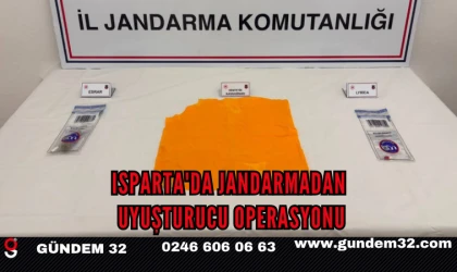 Isparta'da Jandarmadan Uyuşturucu Operasyonu