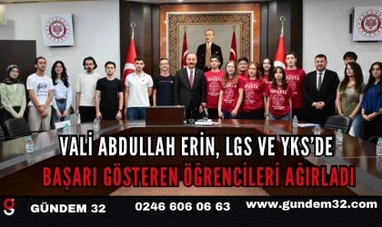 Vali Erin, Türkiye Derecesi Yapan Öğrencileri Tebrik Etti