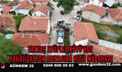 Yalvaç Eyüpler Köyü’nde Kanalizasyon Arızasına Hızlı Müdahale