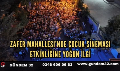 Zafer Mahallesi’nde Çocuk Sineması Etkinliğine Yoğun İlgi