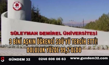 3 bini aşkın öğrenci SDÜ’yü tercih etti! Doluluk yüzde 99,2 oldu