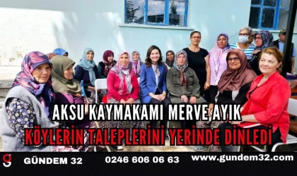 Aksu Kaymakamı Merve Ayık Köylerin Taleplerini Yerinde Dinledi
