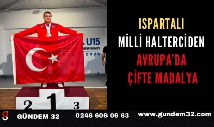 Ispartalı Milli Halterciden Avrupa’da Çifte Madalya