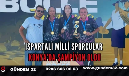Ispartalı Milli Sporcular Konya’da Şampiyon Oldu