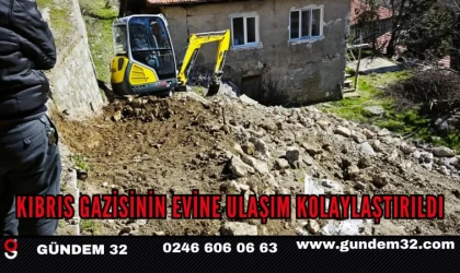 Kıbrıs Gazisinin Evine Ulaşım Kolaylaştırıldı