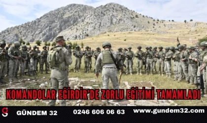 Komandolar Eğirdir’de Zorlu Eğitimi Tamamladı