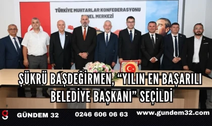 Şükrü Başdeğirmen, “Yılın En Başarılı Belediye Başkanı” Seçildi
