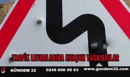 Trafik Levhalarına Kurşun Yağdırdılar